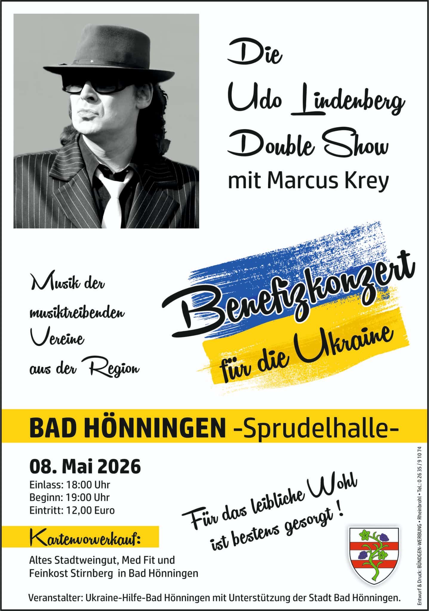 Banner Benefizkonzert für die Ukraine in Bad Hönningen - Sprudelhalle