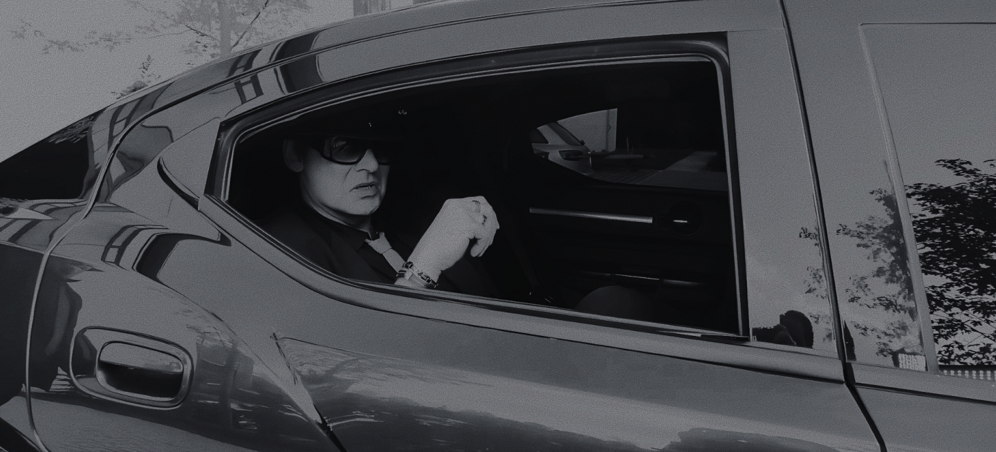 Markus Krey in einer Limosine